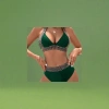 Green bikini swimsuit for women, high waist, slimming, anti-walking, light speed dry beach, seaside vacation Application Scenario